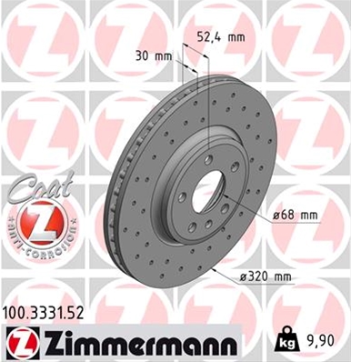 ## DISC FRANA (LIVRABIL NUMAI PERECHE): ZIMMERMANN - 100.3331.52