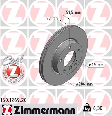 ## DISC FRANA (LIVRABIL NUMAI PERECHE): ZIMMERMANN - 150.1269.20