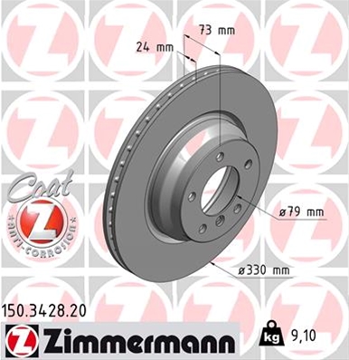 ## DISC FRANA (LIVRABIL NUMAI PERECHE): ZIMMERMANN - 150.3428.20
