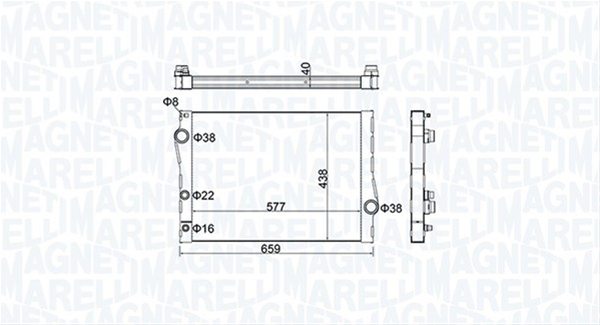 (BM1635) RADIATOR MOTOR SE22 MARELLI: MAGNETI MARELLI - 350213163500