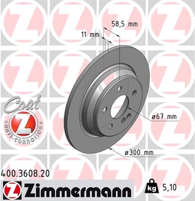 ## DISC FRANA (LIVRABIL NUMAI PERECHE): ZIMMERMANN - 400.3608.20