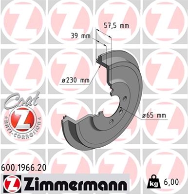 ## TAMBUR FRANA (LIVRABIL NUMAI PERECHE): ZIMMERMANN - 600.1966.20