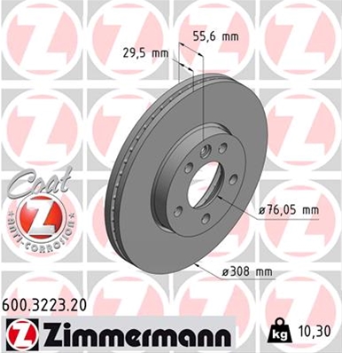 ## DISC FRANA (LIVRABIL NUMAI PERECHE): ZIMMERMANN - 600.3223.20