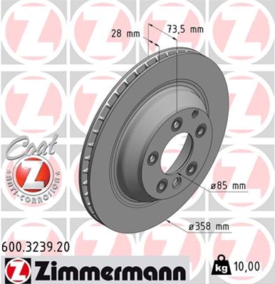 ## DISC FRANA (LIVRABIL NUMAI PERECHE): ZIMMERMANN - 600.3239.20
