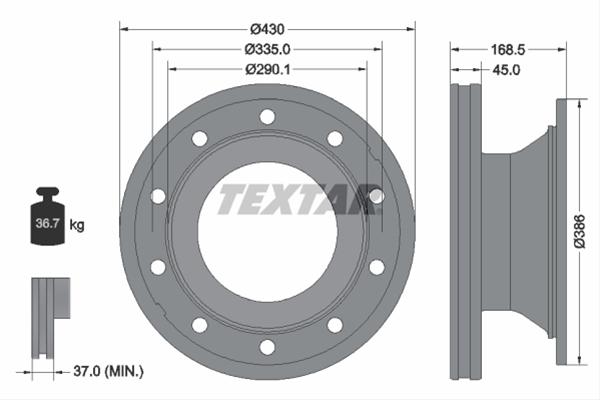 # DISC FRANA LIVRABIL 1 BUCATA: TEXTAR - 93296100