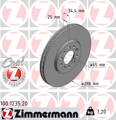 ##DISC FRANA (LIVRABIL NUMAI PERECHE): ZIMMERMANN - 100.1235.20