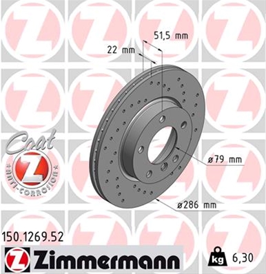 ## DISC FRANA (LIVRABIL NUMAI PERECHE)  ZIMMERMANN: ZIMMERMANN - 150.1269.52