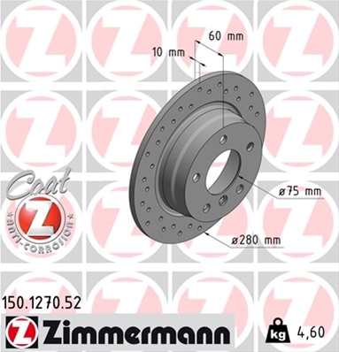 ## DISC FRANA (LIVRABIL NUMAI PERECHE): ZIMMERMANN - 150.1270.52