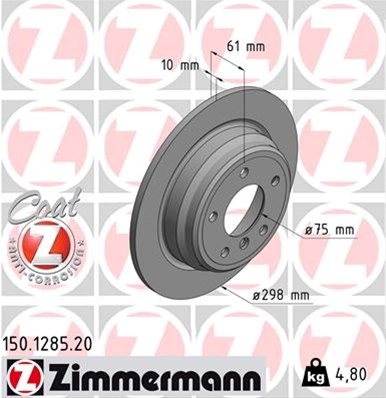 ## DISC FRANA (LIVRABIL NUMAI PERECHE): ZIMMERMANN - 150.1285.20