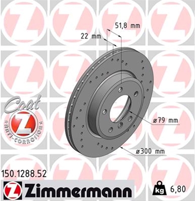 ## DISC FRANA (LIVRABIL NUMAI PERECHE): ZIMMERMANN - 150.1288.52