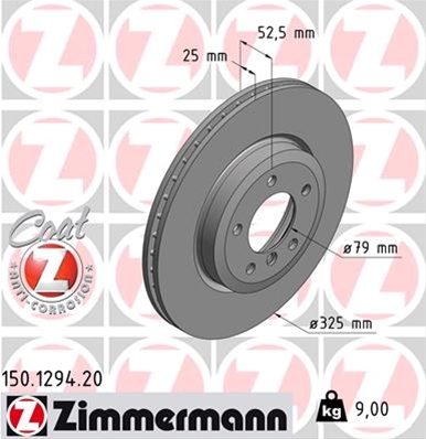 ## DISC FRANA (LIVRABIL NUMAI PERECHE): ZIMMERMANN - 150.1294.20