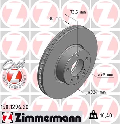 ## DISC FRANA (LIVRABIL NUMAI PERECHE): ZIMMERMANN - 150.1296.20