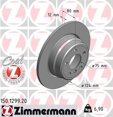 ## DISC FRANA (LIVRABIL NUMAI PERECHE): ZIMMERMANN - 150.1299.20
