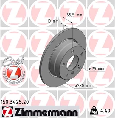## DISC FRANA (LIVRABIL NUMAI PERECHE): ZIMMERMANN - 150.3425.20