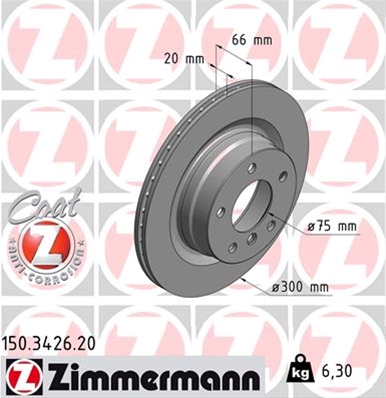 ## DISC FRANA (LIVRABIL NUMAI PERECHE): ZIMMERMANN - 150.3426.20