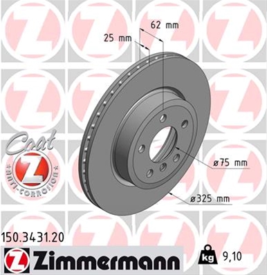 ##DISC FRANA (LIVRABIL NUMAI PERECHE): ZIMMERMANN - 150.3431.20