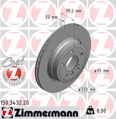 ## DISC FRANA(LIVRABIL NUMAI PERECHE): ZIMMERMANN - 150.3432.20