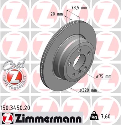 ##DISC FRANA (LIVRABIL NUMAI PERECHE): ZIMMERMANN - 150.3450.20