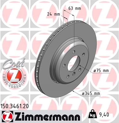 ## DISC FRANA (LIVRABIL NUMAI PERECHE): ZIMMERMANN - 150.3461.20