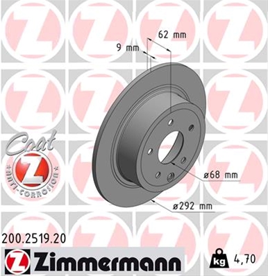 ## DISC FRANA (LIVRABIL NUMAI PERECHE): ZIMMERMANN - 200.2519.20