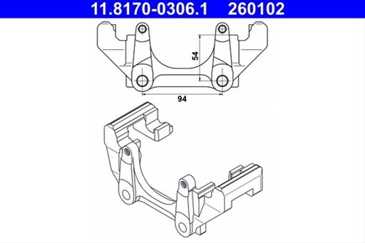 260102 SUPORT ETRIER ATE: ATE - 11.8170-0306.1