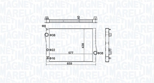 (BM1635) RADIATOR MOTOR SE22 MARELLI: MAGNETI MARELLI - 350213163500