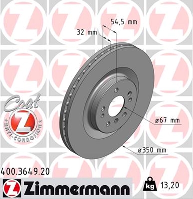 ## DISC FRANA (LIVRABIL NUMAI PERECHE): ZIMMERMANN - 400.3649.20