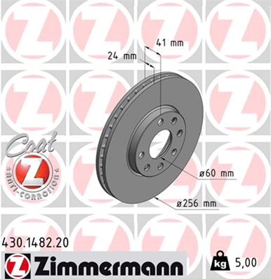 ## DISC FRANA (LIVRABIL NUMAI PERECHE): ZIMMERMANN - 430.1482.20