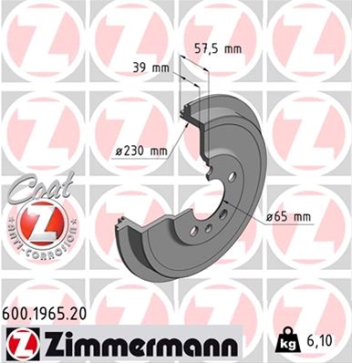 ## TAMBUR FRANA (LIVRABIL NUMAI PERECHE): ZIMMERMANN - 600.1965.20
