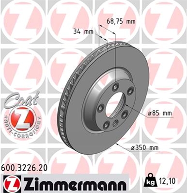 !!! DISC FRANA LIVRABIL 1 BUC  PRET/BUC: ZIMMERMANN - 600.3226.20