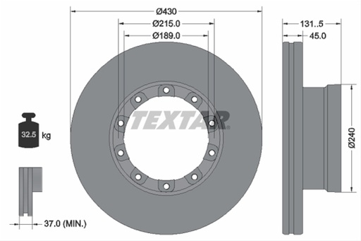 # DISC FRANA LIVRABIL 1 BUCATA: TEXTAR - 93308700