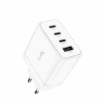 CUDY 4-Port 65W USB-C Charger with EU Plug, GaN, 3 x USB-C (65W max),1 x USB-A (30W max ),QC+PPS+PD 3.0, EU plug, Fast charge for iPhone 12 Series and above, Galaxy, iPad, Macbook and more