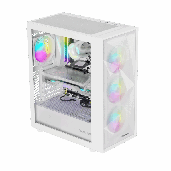 Carcasa GENESIS Diaxid 605 ARGB, Mid Tower, White