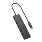 HUB Anker, 4-in-1, USB 3.0 x 4 porturi, incarcare prin USB Type-C, viteza 5 Gbps, conectare prin USB-C, negru, "A8309G11"