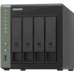 NAS QNAP 431X3 4-Bay, CPU Annapurna Labs Alpine AL314  1.7GHz Quad Core, RAM 4GB DDR3L SODIMM (Max. 8GB), 2.5"/3.5" SATA 6Gbps HDD (neincluse), LAN: 1 x 10GbE SFP+, 1 x 2.5GbE + 1 x GbE, USB3.2 Gen2: 3, tower, adaptor alimentare, garantie 2 ani