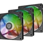 Ventilatoare GENESIS OXAL 120 ARGB NEGRU 3x120mm, 1150-1450 RPM, 42-46 CFM, 1.7 mmH2O, 3pin, 12VDC