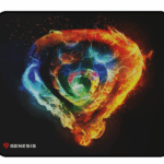 Mousepad Genesis Carbon 500 M FIRE G2, material cauciuc + material textil, dimensiuni 300 x 250 x 2.5 mm, multicolor