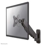 Suport perete Neomounts WL70-440BL11; pentru display-uri cu diagonale 17"-32", sistem de prindere VESA 75x75~100x100, greutate maxima suportata 9kg, full motion, tilt +90/-45°, swivel +/-180°, rotate 360°, inaltime reglabila manual 0-250mm; gas spring; culoare negru. Garantie 5 ani