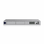 Ubiquiti UniFi Dream Machine PRO MAX, 2.0 GHz quad-core processor, Dual WAN Ports, One 10G SFP+ Port, 2.5G RJ45+ Port, 2x 3.5" HDD Bay for NVR Storage, 8 Gigabit RJ45 ports Advanced Security Gateway with Built-in Switch, Rackmountable.