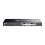Omada 20-Port Gigabit Easy Managed Switch with 16-Port PoE+ PORT: 16× Gigabit PoE+ Ports, 2x Gigabit Non-PoE Ports, 2× Gigabit SFP Ports SPEC: 802.3at/af, 250 W PoE Power, 1U 19-inch Rack-mountable Steel Case FEATURE: Integration with Omada SDN Controller and Omada Cloud Essentials, Fast PoE