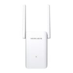 AX3000 Wi-Fi Range Extender SPEED: 574 Mbps at 2.4 GHz + 2402 Mbps at 5 GHz SPEC: 2× Fixed External Antennas, 1× Gigabit Port, Wall Plugged, 1024 QAM, OFDMA FEATURE: MERCUSYS APP, WPS/Reset Button, Signal Indicator, Range Extender/Access Point mode, Adaptive Path Selection, Access Control