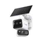 Solar-Powered Dual-Lens Pan/Tilt Cam kit, 1/2.8" Progressive Scan CMOS Sensor, Pan Mechanical Range: 334° (360° Pan Coverage), Tilt Mechanical Range: 90° (120° Tilt Coverage), Fixed Lens: 2K 3MP (2304 × 1296 px) Pan/Tilt Lens: 2K 3MP (2304 × 1296 px)