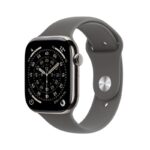 Apple Watch Series 11 GPS + Cellular 46mm Natural Titanium Case with Stone Grey Sport Band - S/M