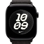 Curea pentru Apple Watch 46mm Midnight Black Nike Sport Loop