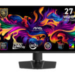 Monitor MSI 26.5" MAG 273QP QD-OLED X24, Diagonal (inch): 26.5, Diagonal (cm): 67, Aspect ratio: 16:9, Panel: QD-OLED, Resolution: 2560x1440, Refresh Rate: 240Hz, Response time GtG: 0.03ms, Brightness (max): 450 cd/m², Contrast (static) : 1.5M:1, Viewing angle: 178/178, Color Gamut Type: Adobe RGB