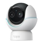 Dual-Lens Smart Baby Camera SPEC:2K QHD (2560x1440) &1080p (1920×1080), 2.4G/5GHz, Bluetooth 5.0, Horizontal 360º FEATURE: Dual Lens, Pan/Tilt, Smart AI Detection (covered face, baby crying, safety fence, baby snap, motion, people, pets, abnormal sound), Baby Tracking, Customizable Night Vision