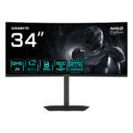 Monitor Gaming GIGABYTE GS34WQCA, 34", 3440 x 1440 pixeli, Black