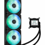 Cooler Procesor ASUS PRIME LC 360 LCD ARGB NEGRU, marime radiator 360mm, 3 ventilatoare ARGB, Viteza ventilatoare 2200 RPM +/- 10%, Suport AMD: AM4, AM5, suport INTEL: LGA 1851/115x/1200/1700, Airflow: 75.7 CFM, Nivel de zgomot ventilatoare: 37.6dBA