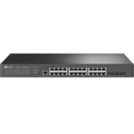 "JetStream™ 24-Port 2.5GBASE-T L2+ Managed Switch with 4 10GE SFP+ Slots PORT: 24× 2.5G RJ45 Ports, 4× 10G SFP+ Slots, RJ45/Micro-USB Console Port SPEC: 1U 19-inch Rack-mountable Steel Case FEATURE: Integration with JetStream™ SDN Controller, Static Routing, OAM, DDM, 802.1Q VLAN, QinQ