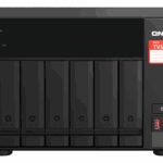 NAS QNAP 675 6-Bay, CPU Zhaoxin Kaixian KX-U6580 8C/8T 2.5GHz, RAM 8GB (1x 8GB) DDR4 SODIMM , 6x 2.5"/3.5" SATA 6Gbps, 2x M.2 2280/2260 SATA 6Gbps/PCIe NVMe HDD (neincluse),  LAN: 2 x 2.5GbE (2.5G/1G/100M/10M), USB3.2 Gen2: 2x Type-A, Tower, Single PSU, 250W, garantie 3 ani
